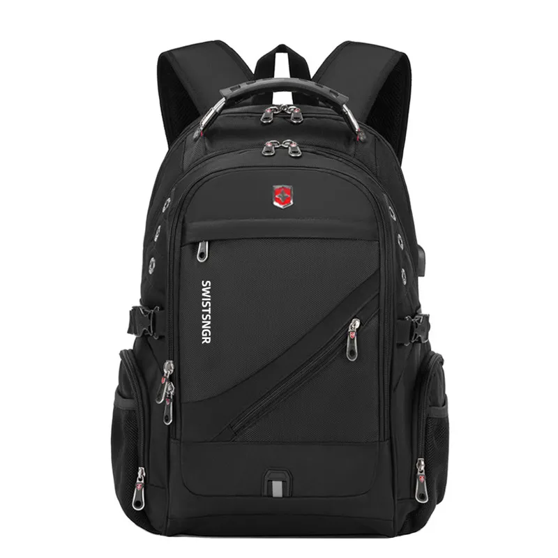 Saber Backpack Business Travel Laptop Bag Junior High School - Black