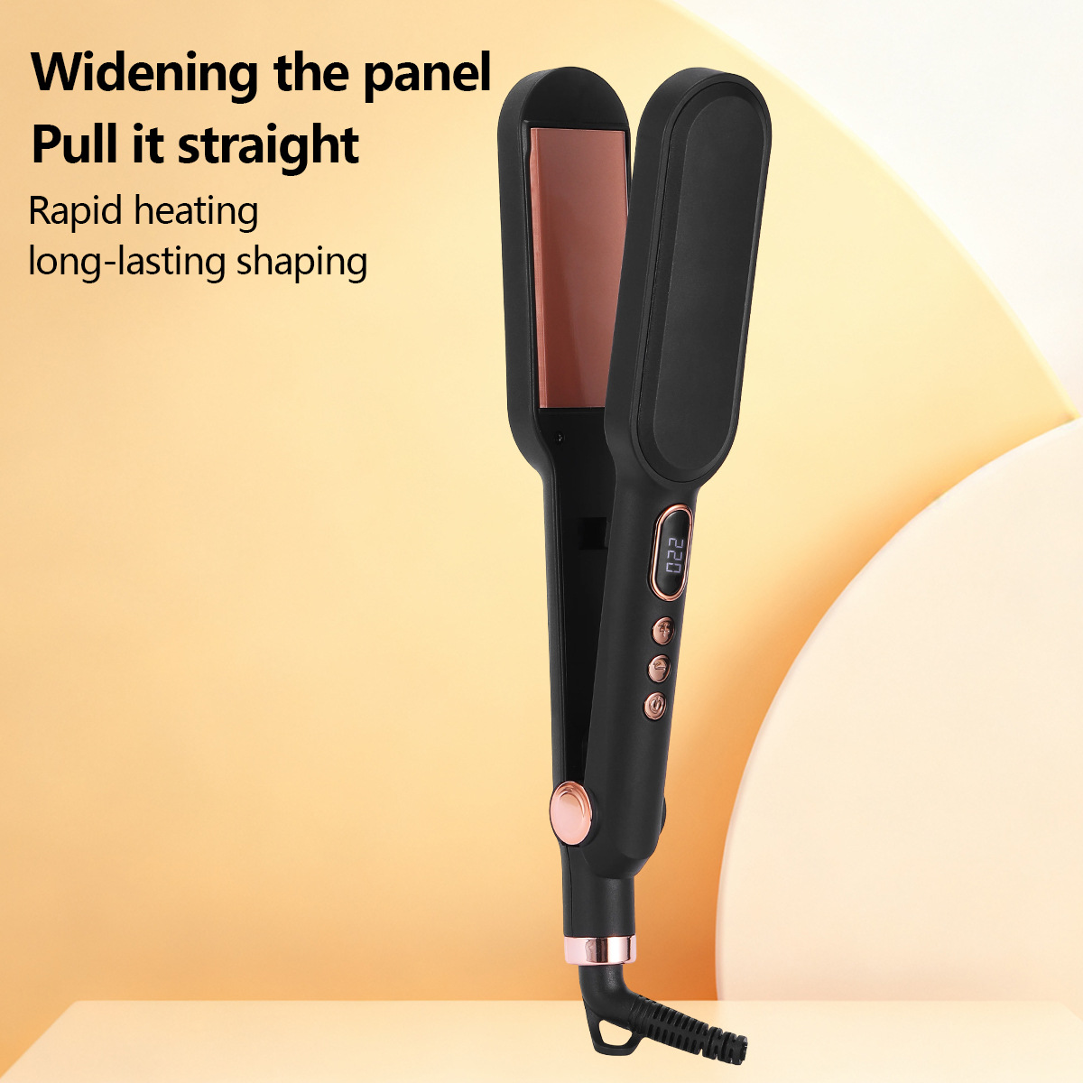 Ceramic-glazed Spray-painted Panel Multi-setting Temperature Straightening Hair Curler