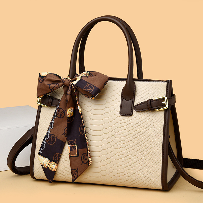 Snake-Print Leather Crossbody Bag, picture 2 of 7