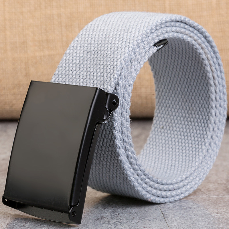 Snap-Clasp Canvas Mens Candy-Colored Belt