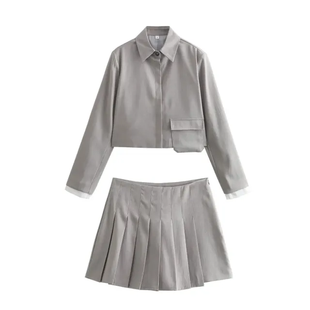 Top High Waist Short Skirt Suit Suit - Shop at LoveMi