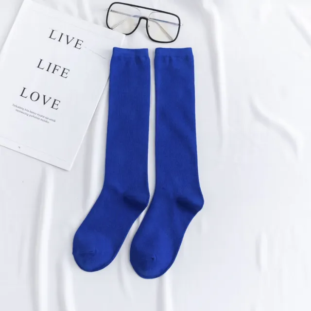Korean Style Japanese Style Internet Celebrity Ins Cotton Socks Blue - Shop at LoveMi