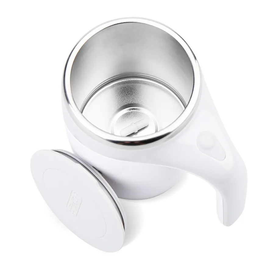 Lazy Man Magnetized Cup Coffee Cup Magnetic Fully Automatic Stirring Cup - White