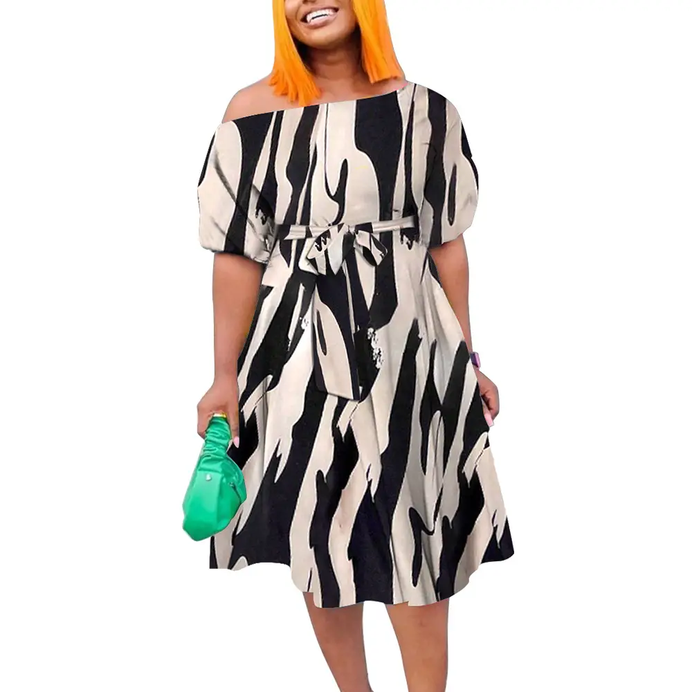 Fashion Elegant Tied African Plus Size Long Dress