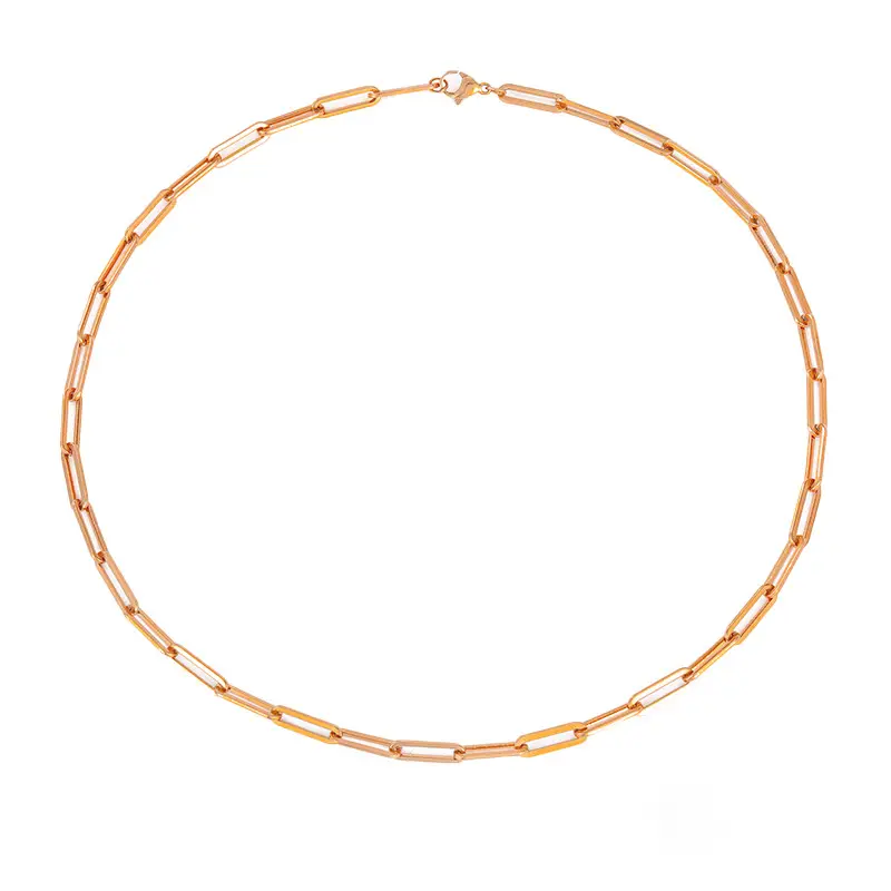 Stainless Steel Minimalist Cross Women's Gold-plated Necklace