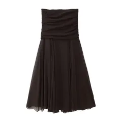 Summer Translucent Pleated Skirt - View 1