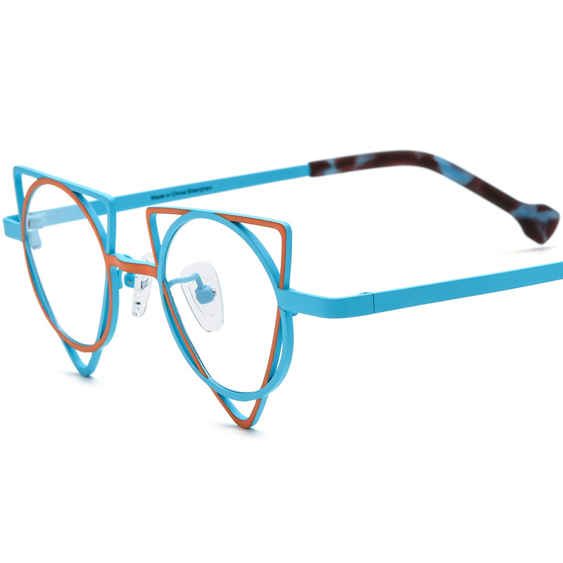 Colored Cat-eye Ultra-light Pure Titanium Myopia Glasses - Image 5