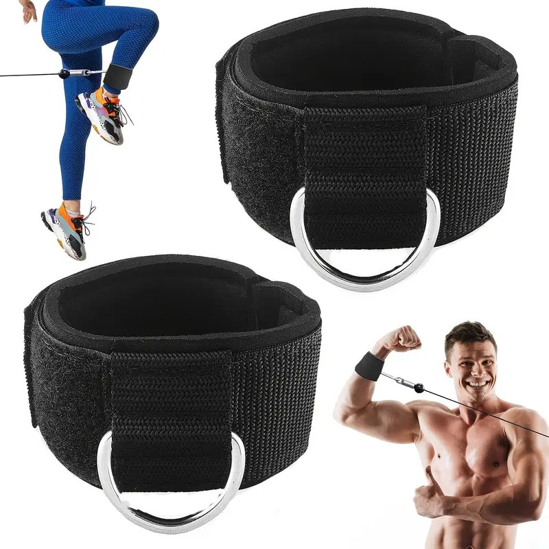 Correa de Tobillo con Argolla D para Entrenar Cadera y Piernas en la Barra - imagen 1