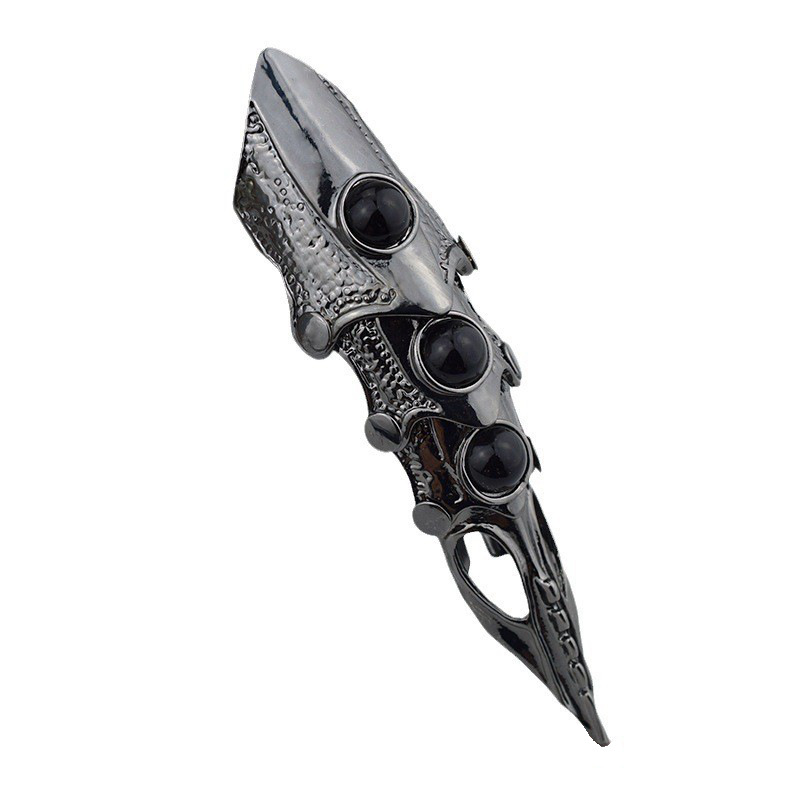 Punk Rock Hip Hop Skull Finger Long Ring