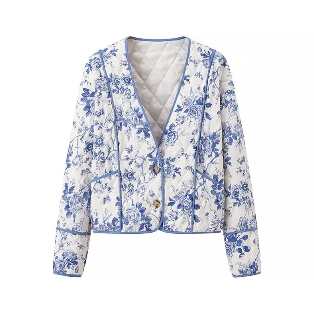 Loose Printed Thin Cotton Coat Jacket - Shop at LoveMi