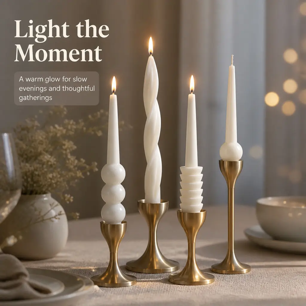 Spiral Long-Staff Aromatherapy Candle Wedding Party