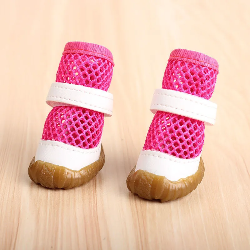 No Foot Loss When Going Out Pet Booties Small Dog - Pink 2 Pieces