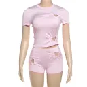 Pink Shorts Suit