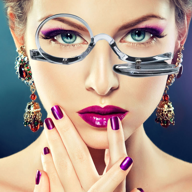 Round-frame Magnifying Makeup Glasses For Women
