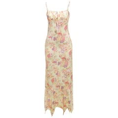 Suspender Temperament French Style Vacation Dress - Pink - View 1