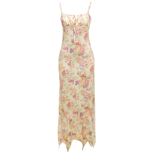 Suspender Temperament French Style Vacation Dress Pink - Shop at LoveMi