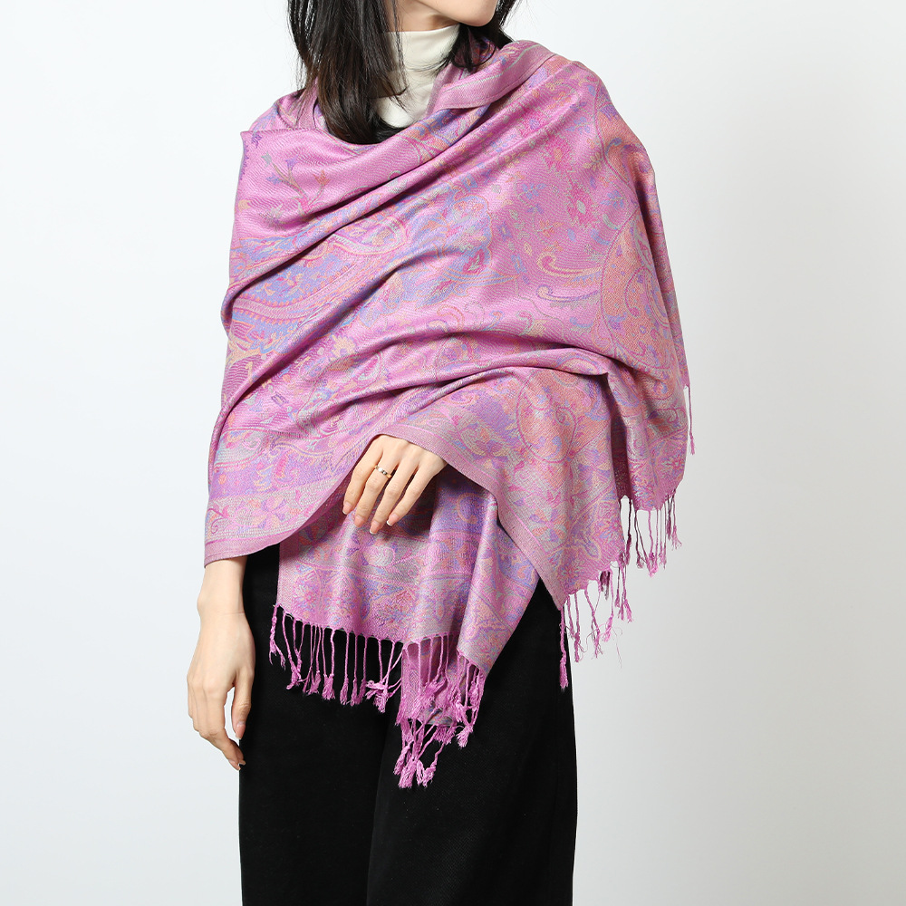 Export Scarf Ethnic Style Jacquard Cashew Tassel Shawl