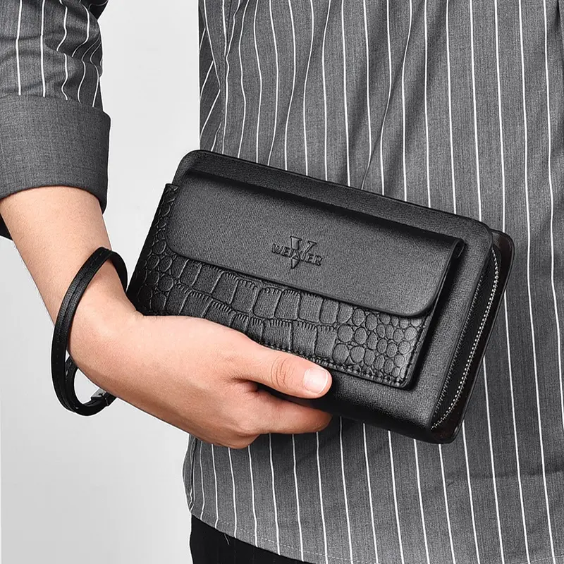 Retro Multiple Card Slots Double Zip Wallet