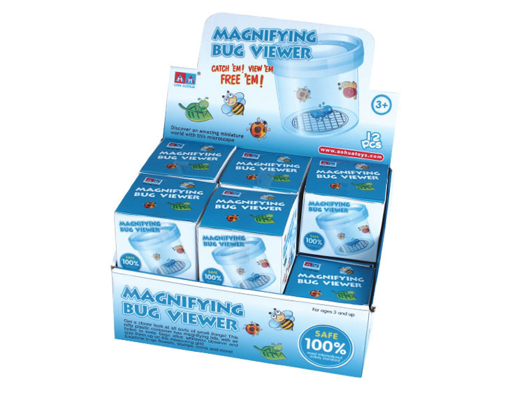 Insect magnifying glass viewer jar (color box packaging)