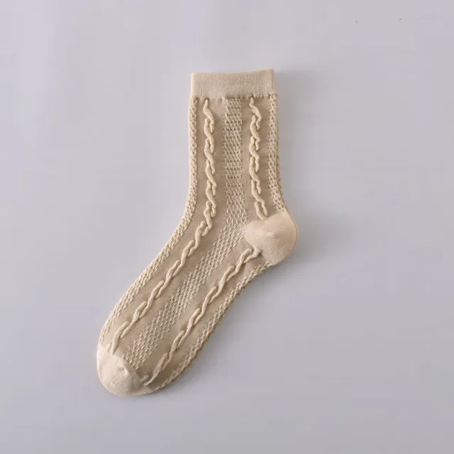 Women's Fashionable All match Retro Embossed Socks No 7 - Shop at LoveMi