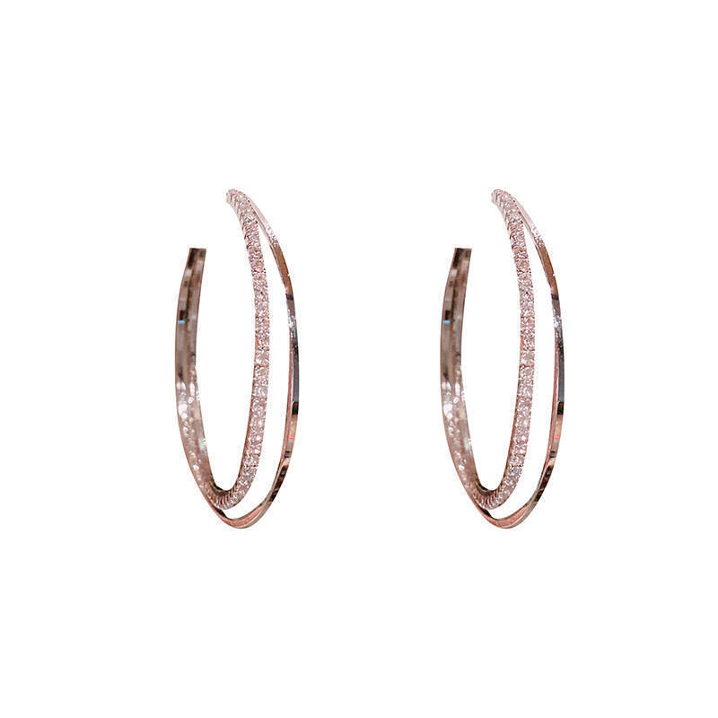 European And American Exaggerated Big Hoop Earrings Women's Unique Niche