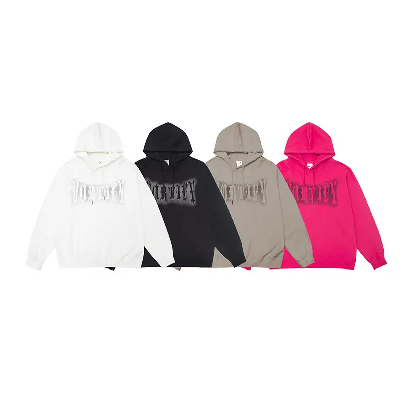 Autumn Cross Printed Terry Hooded Long-sleeved Hoodie