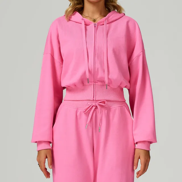 Running Fitness Sports Hooded Casual Loose All matching Hoodie Pink - Shop at LoveMi