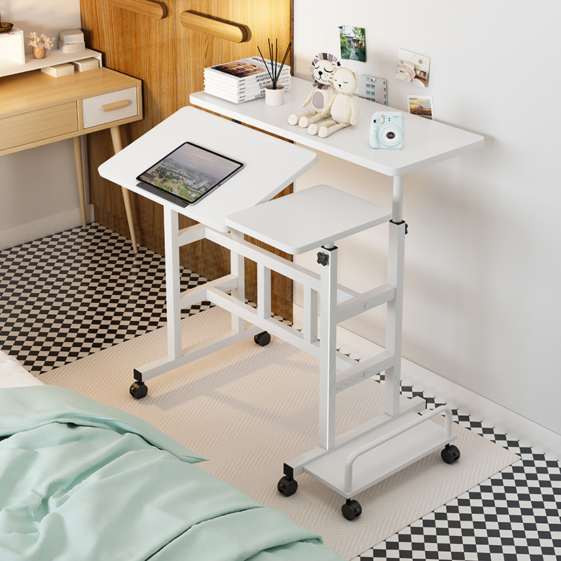 Mobile Computer Lifting Foldable Standing Desk Bedroom Bedside Desk Single Small Table - Image 4