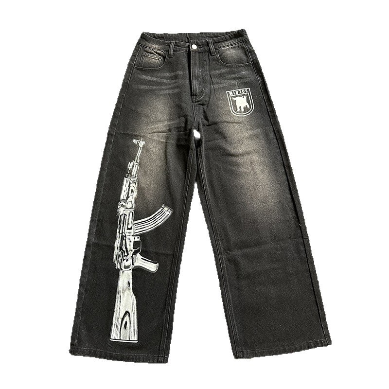Y2K Retro Distressed Denim Jeans detail
