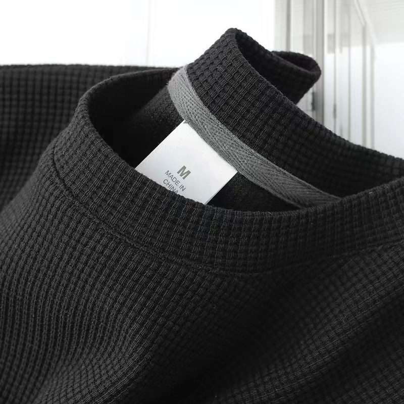 Men's Waffle-knit Crew-neck Short-sleeve Top