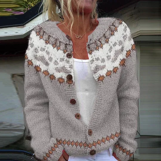 Winter Cardigan Coat Single breasted Totem Warm Sweater 7 Models - Shop at LoveMi