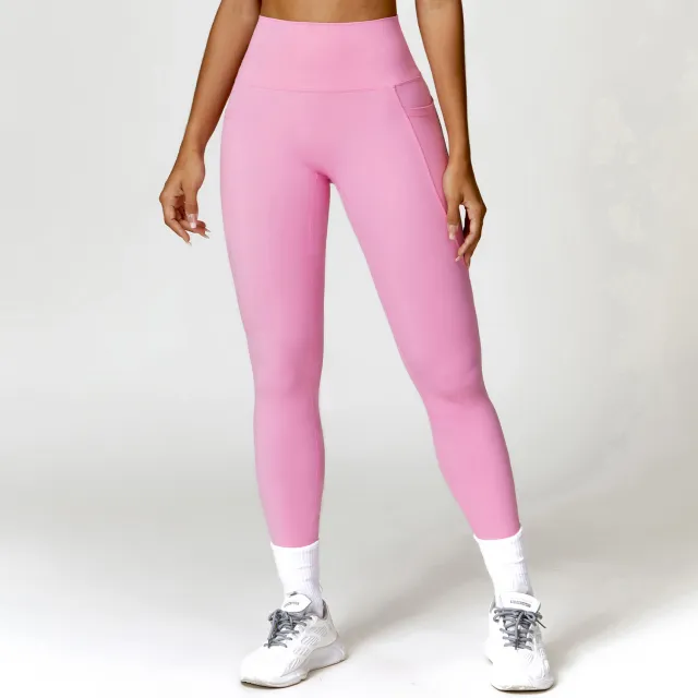 Abdominal shaping High Waist Yoga Leggings For Women Pink - Shop at LoveMi