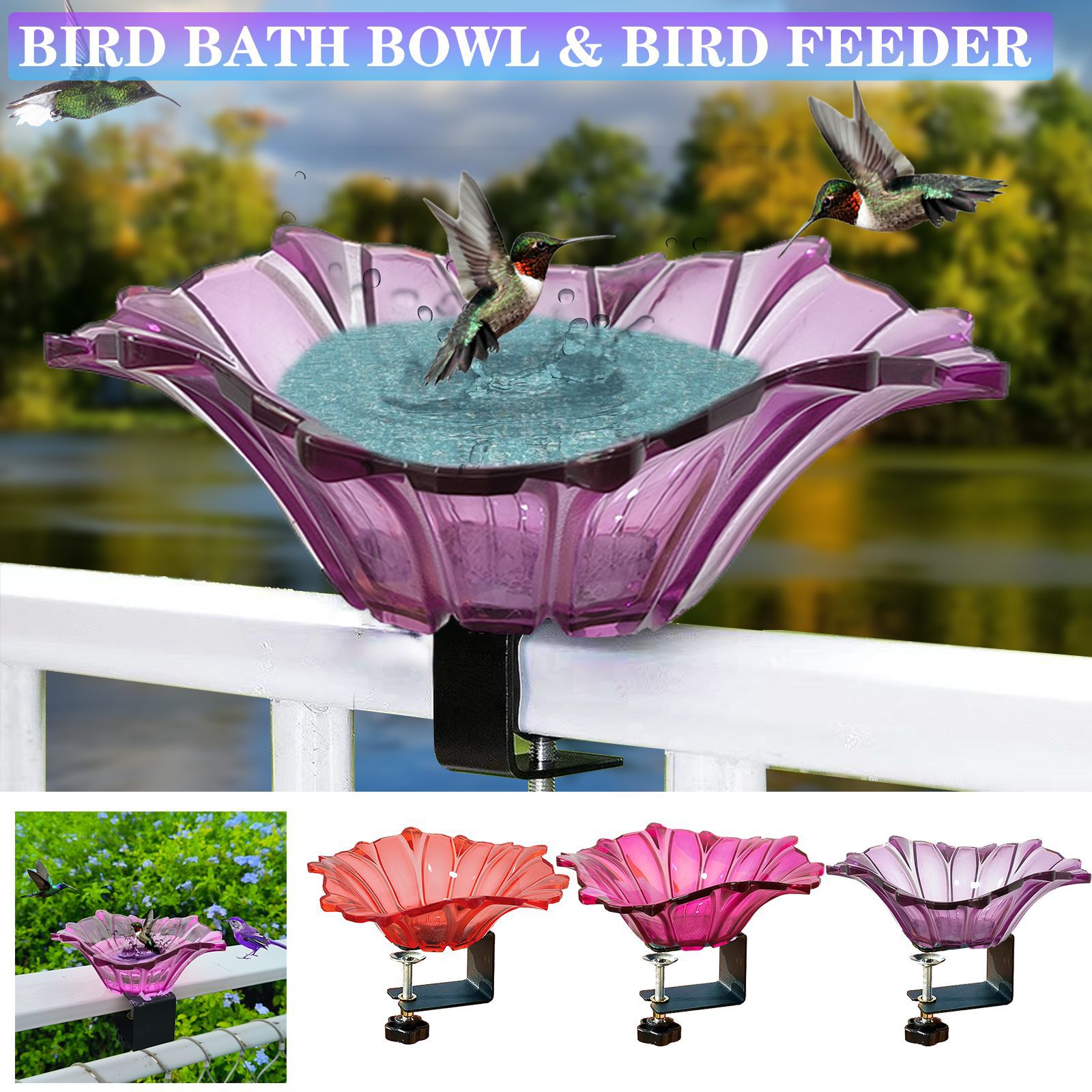 Title 6, Outdoor Garden Miniature Bird Tub Feeder