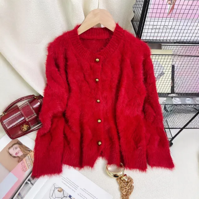 Women's Solid Color Knit Top Red - Shop at LoveMi