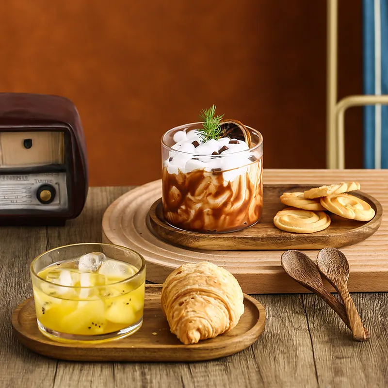 Tableware Dessert Bowl Wooden Tray