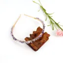 Golden Double Row Amethyst