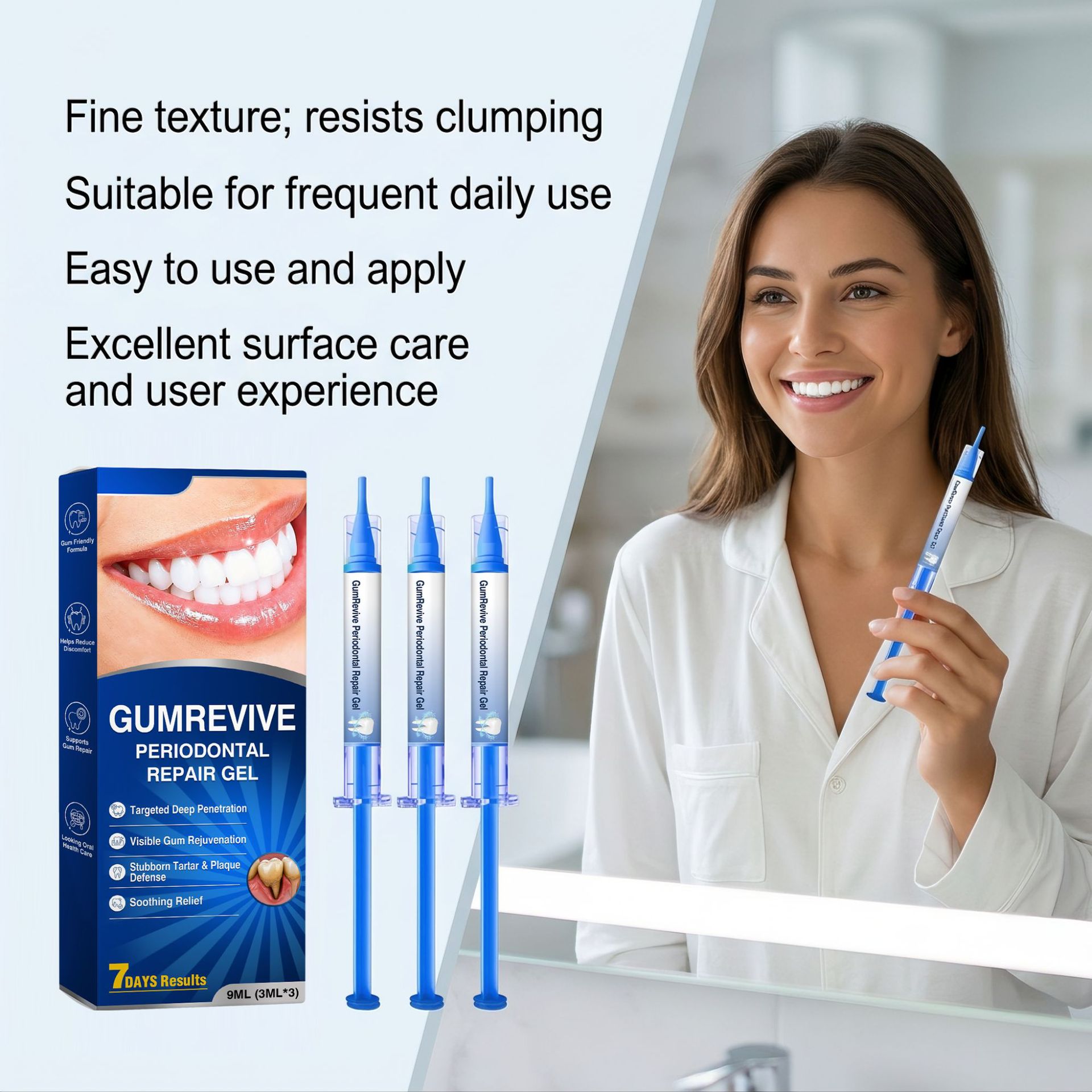 GumRepair Gentle Care Gel tube front label showing vitamin C and natural extract formula