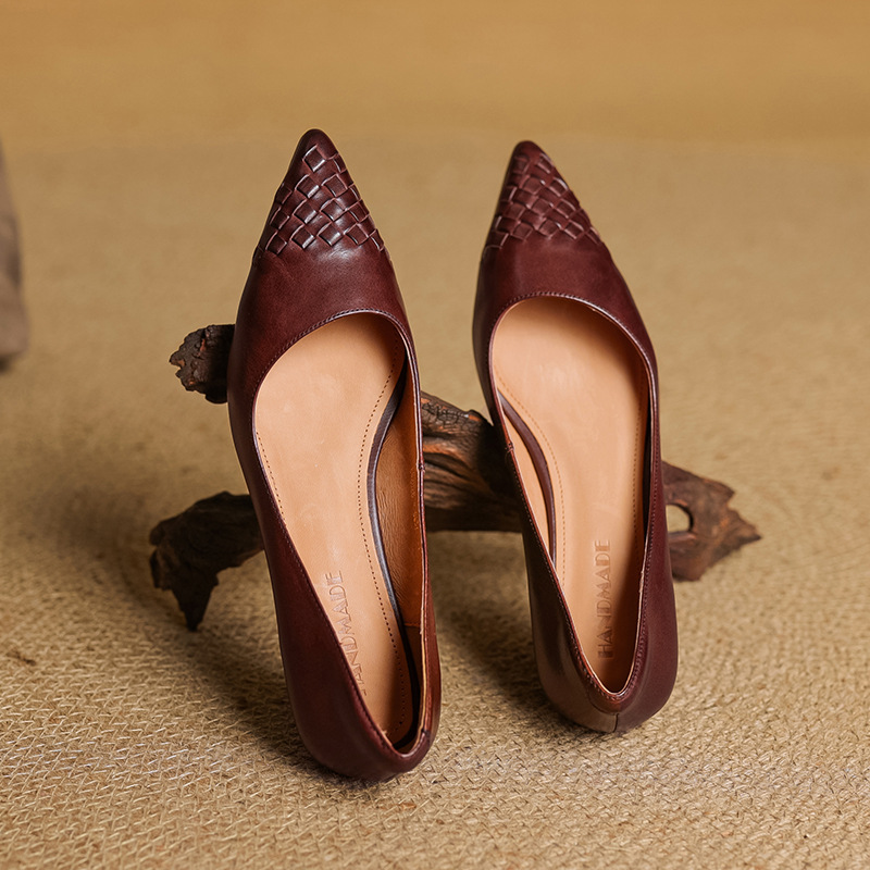 Cowhide Pointed Toe Flats, picture 4 of 6