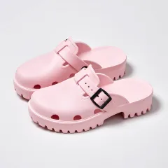 Thick Bottom Sandals Women's Height Increasing Wear-resistant - Pink - View 1