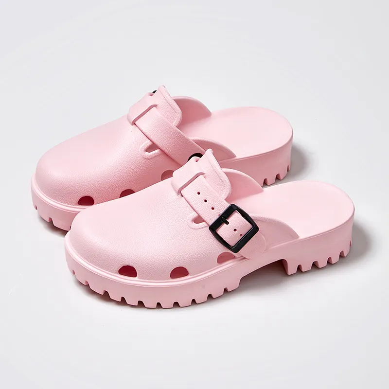 Thick Bottom Sandals Women's Height Increasing Wear-resistant - Pink