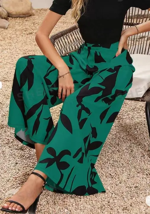 Women's Creative Style Spring Hip Hop Style Street Wide leg Pants Green - Shop at LoveMi