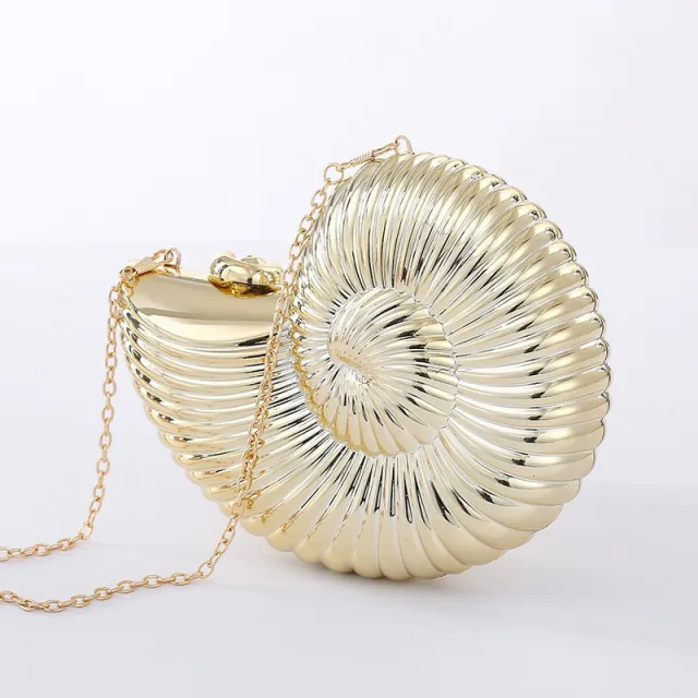 Ladies New Conch Fashion Clutch Gold - Shop at LoveMi