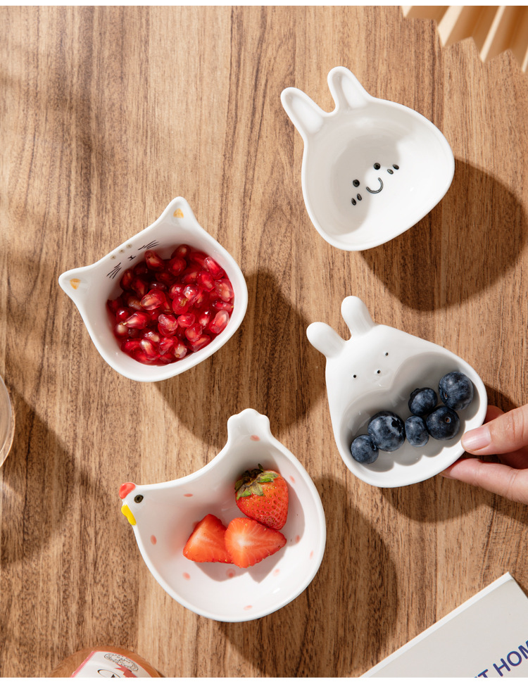 أطباق سيراميك إبداعية بتصاميم حيوانات للمنزل