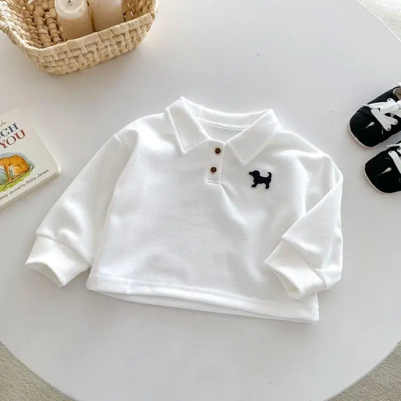 Children's Turn-down Collar Shirt Boys' Long-sleeve Top