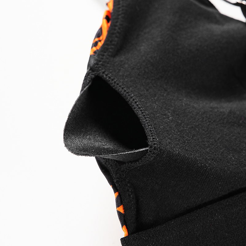 Halloween Element Printing Triangle Cup Bra Suit Women