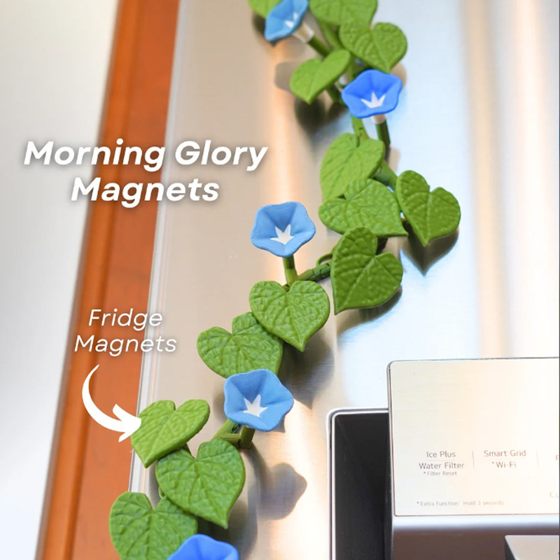 Home Creative Portable Green Radish Leaves Vine Refridgerator Magnets