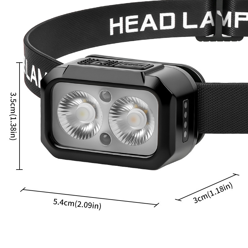 Cross-border New Three-light-source Induction Headlamp
