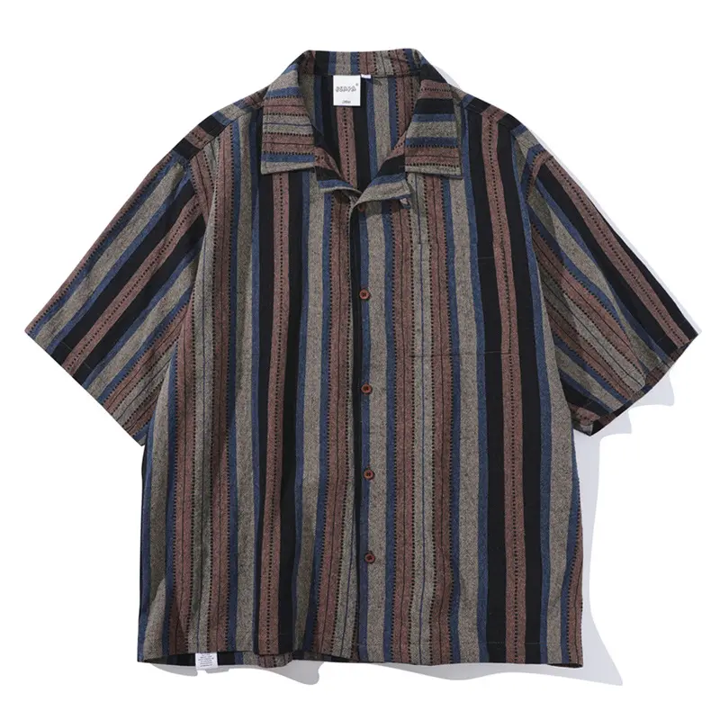 Japanese-style Retro Amekaji Ethnic Style Striped Short
