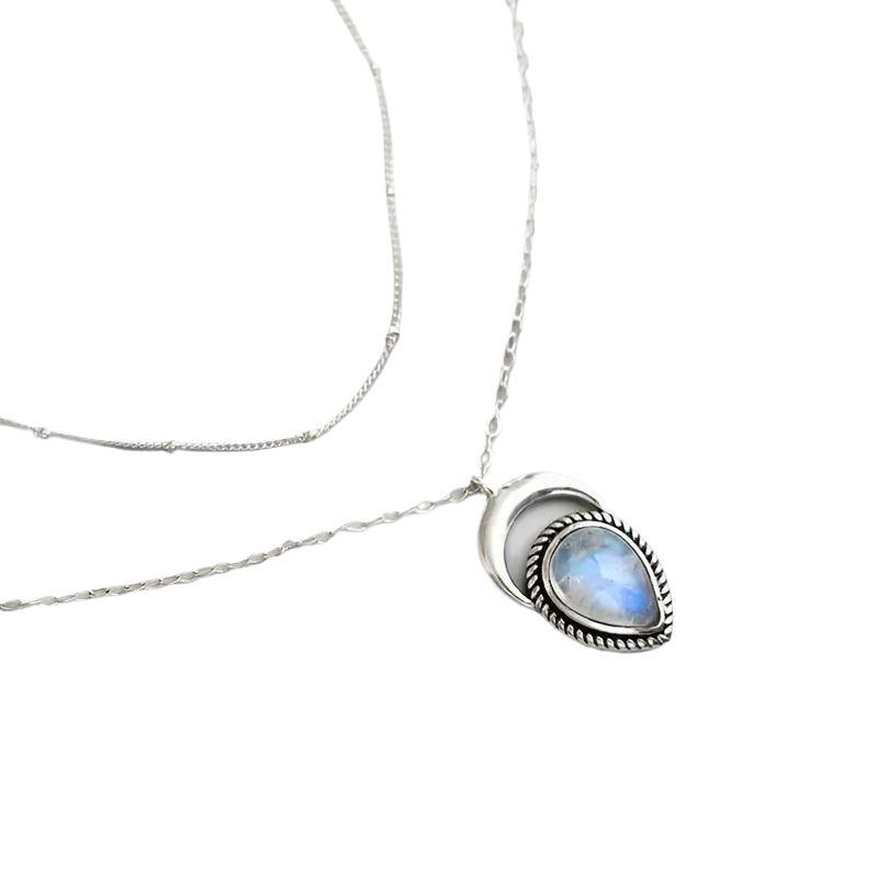 European And American Retro Simplicity Moon Sun Necklace