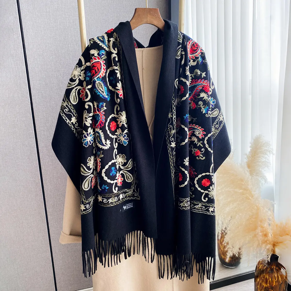 Stylish Minimalist Ethnic Inspired Thermal Scarf